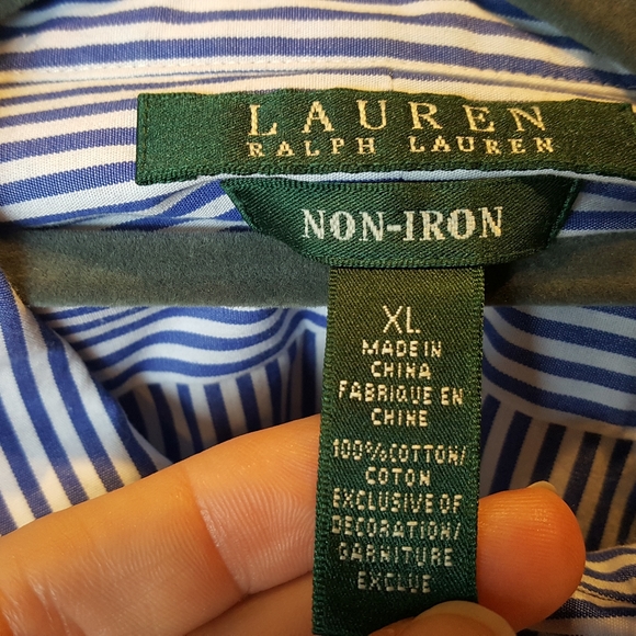 Lauren Ralph Lauren Striped No-iron Button Down - Picture 3 of 4
